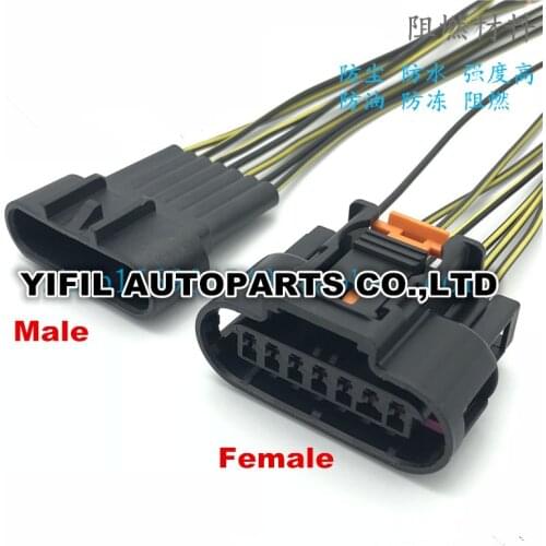 7 Pin/Way Male Female Wiring Harness Repair Kit For Chevrolet Buick Ignition Coil Plug Connector With 15cm 20AWG Wire 1930-0958