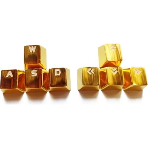 8pcs Metal Keycaps WASD ARROW Zinc Alloy KeyCap Backlit Key Cap OEM Profile