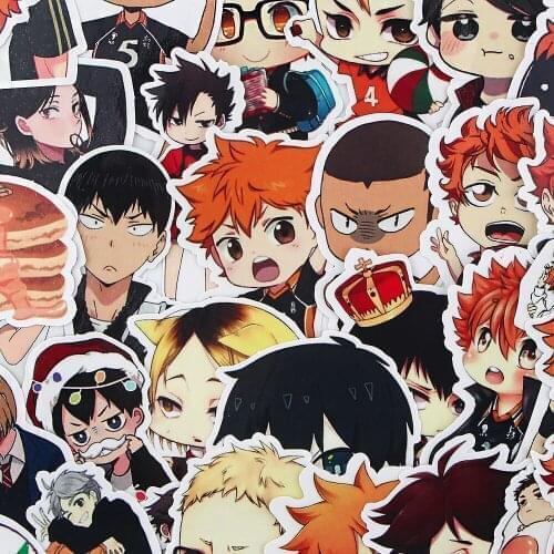 BH1469 Blinghero 36pcs/set Anime Volleyball Boy Sticker Skateboard Laptop Motorcycle Luggage Graffiti Waterproof Kid Sticker