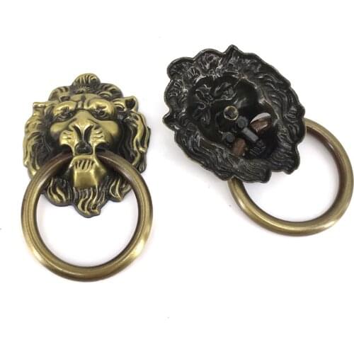 Decorative Furniture Hardware Lion Head Kitchen Cabinet knob And Handle, Antique Drawer Pulls Closet Cupboard knob
