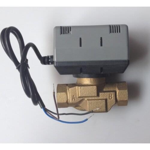 Two-way Honeywell type motorized ball valve brass with 1 meter cable VC6013 DN20 16bar 3/4" Fan coil electric valve AV220V