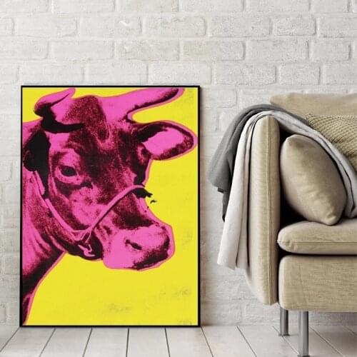 Colorful Cow Andy Warhol Animal Diamond Painting 5D Crystal Art Full Drill Cross Stitch Mosaic Rhinestones Embroidery Home Decor