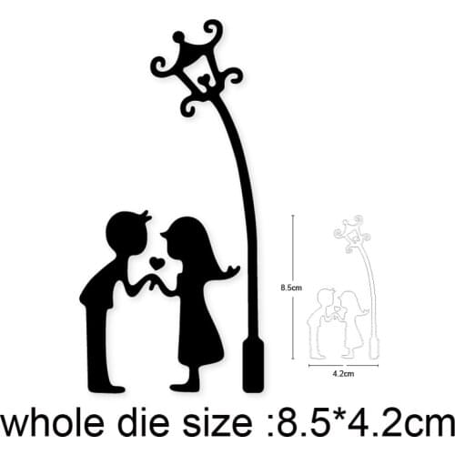 Lamp Couple Lover Heart Metal Cutting Dies Stencils For Scrapbooking dies DIY Craft Album Card Making Embossing Die Cut 2020 New