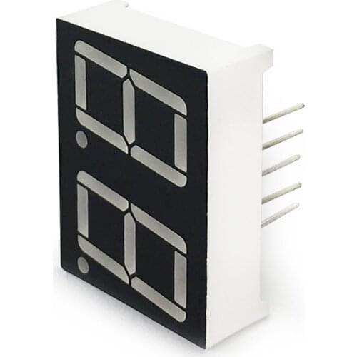 MCIGICM 100pcs Common Anode 2 Bit digital Tube 0.56" 0.56in. Red LED Display 7 segmentos LED Digital tube