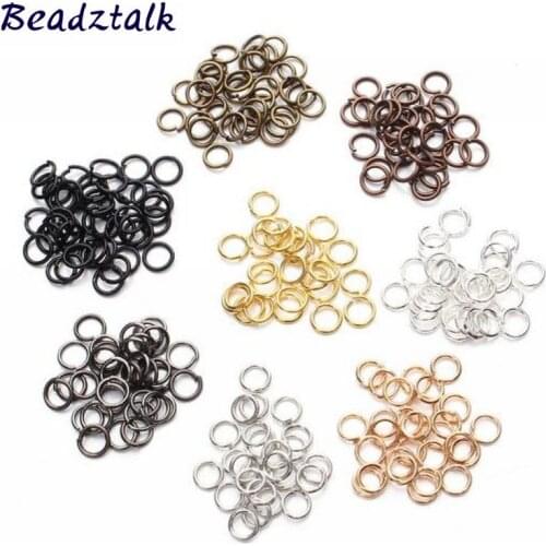 200 pcs/bag, Metal Jump Rings Split Round Ring Findings Connector 4 mm 6 mm 8 mm 10 mm 12 mm DIY Jewelry Making Craft 5 Colors