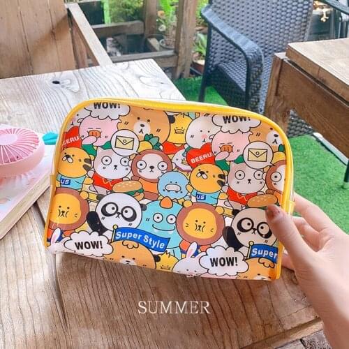 Cute Kawaii Cartoon School Pencil Case Waterproof Large Capacity Pens Pencil Bag Student Stationery Storage Case for Girls Boys