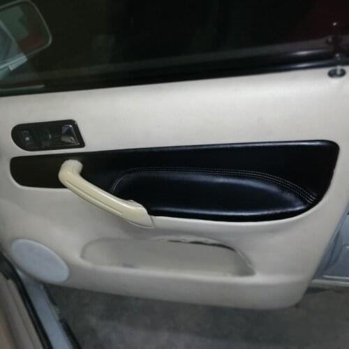 Microfiber Leather Car Door Handle Armrest Panel Cover Trim For VW Jetta 2002 2003 2004 2005 2006
