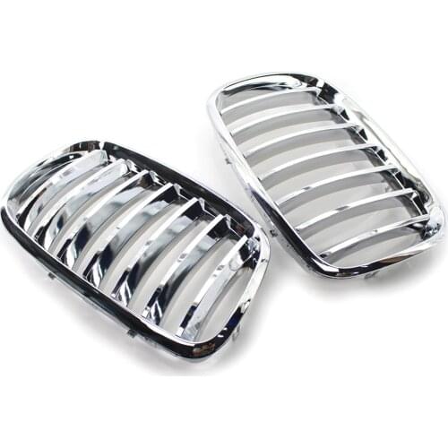 2pcs Front Hood Grills Left & Right Replacement for BMW E70 X5 08-13 51137157687/8
