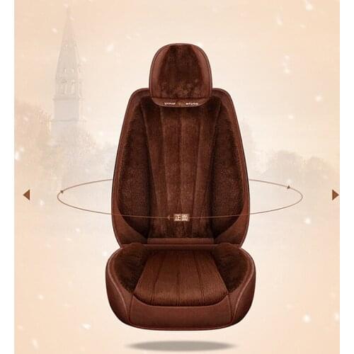 5-Seats Car Seat Cushion Winter Thicken Short Plush Full Surrounded Car Seats Protector Auto Interior Accessories