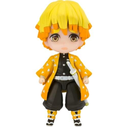 Pre-Sale Demon Slayer Agatsuma Zenitsu Q Version of The Figure Model Ornaments Hand-Made Decoration Toy Anime Toy Gifts