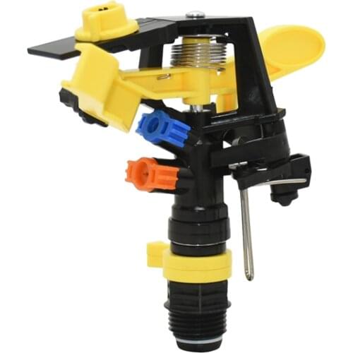 Adjustable Rocker Sprinklers 360 degrees rotary Double outlet farm irrigation sprinkler lawn with 1/2" 3/4" male thread 1pcs