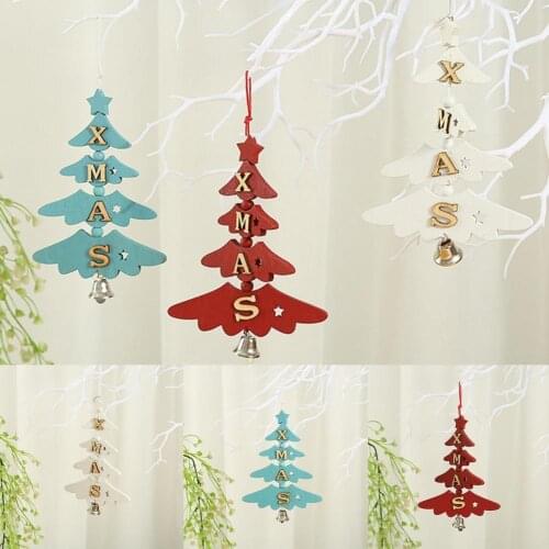 Christmas Decoration Fashion Lightweight Small Wooden Decoration Christmas Tree Pendant Gadget for Party