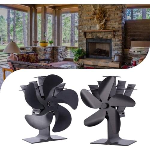 SF202G Thermal Power Fireplace Heater Five Blades Fireplace Heating Fan Efficient Air Heater Low Noise Fan