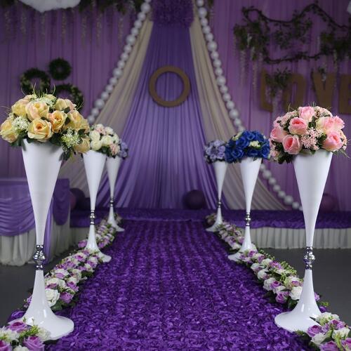 Wedding Flower Vase 70cm Tall Event Road Lead Table Centerpiece Pillar Flower Stand For Home Party Decoration