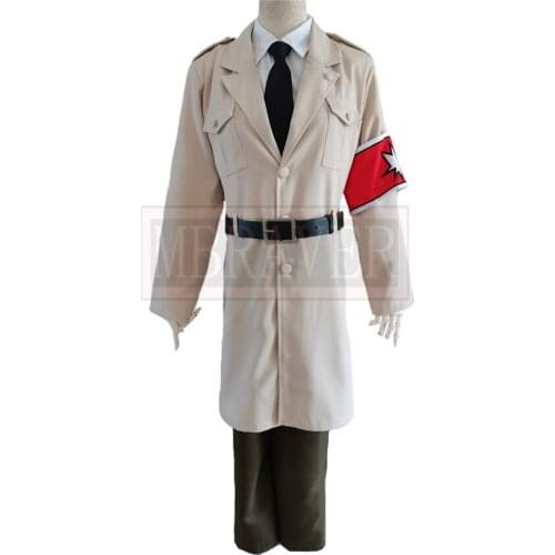 Attack on Titan Season 4 Marley Military Uniform Reiner Braun Cosplay Costume Halloween Party Custom Made Any Size
