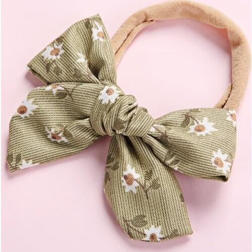 High Quality Fabric Bow Nylon Headbands Baby Girls Knot Hair Wrap 2019 Newborn Nylon Head Bands Hair Accessories All Baby
