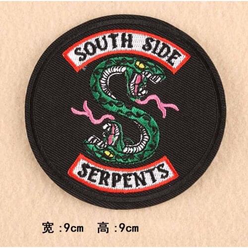 Snake South Side Owe Nothing Gecko Mushroom Animal Get lost Iron On Embroidered Clothes Patches For Clothing Garment Wholesale
