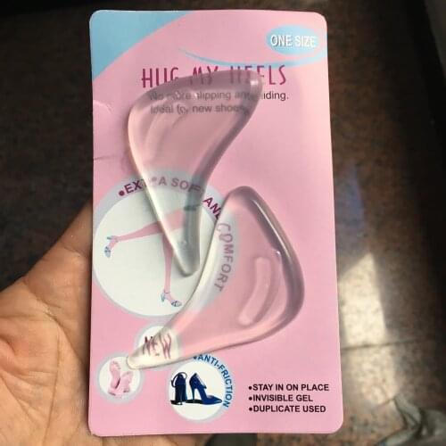 Silica gel toe Transparent silica adhesive gel anti slip Falt foot High heel insoles pads Insert Cushion 1pair=2pcs bj100
