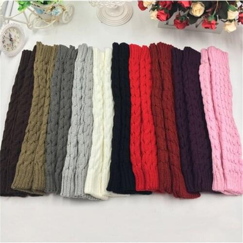 1 Pair Japanese Knee Pads For Girls Women Winter Warm Leg Warmers Solid Color Knitted Socks Crochet Long Boots Stockings