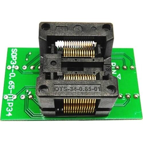 1pcs SSOP24(34)-0.65-01 5.3mm 209mil Socket Adapter for DIP 24 Position Plus Programmer Test Gold plating contact Pitch 0.65mm