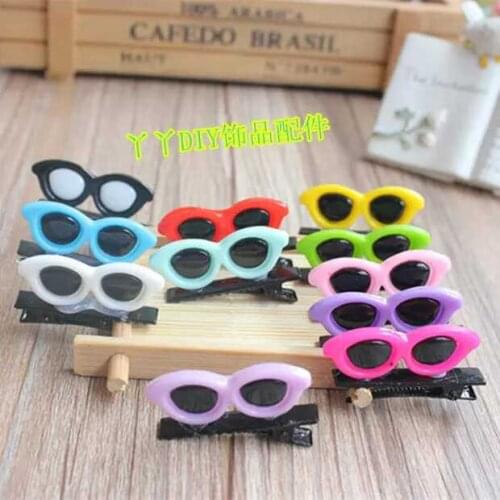 2016 Cute Glass hair clip Pet Dog Grooming Accessories puppy Hair Clip fashion color optional accessories 50pcs