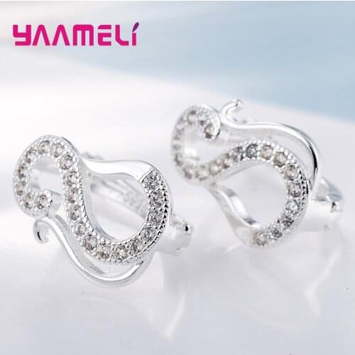 Top Quality 3 Colors Earrings Wedding Party Jewelry 925 Sterling Silver Musical Note Earring Buckles For Women