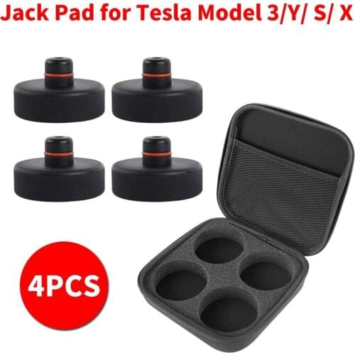 For Tesla Model 3 X S Jack Pad Point Adapter Pads Location Rubber Storage Box Package(4 Pack) Protects Battery & Chassis