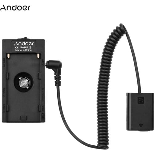 NP-F970 F750 Battery Plate Holder Adapter with FW50 Dummy Battery Coupler for Sony A7/A7R/A7S/A7II/A7RII/A7SII/A6300/A6400/A6500