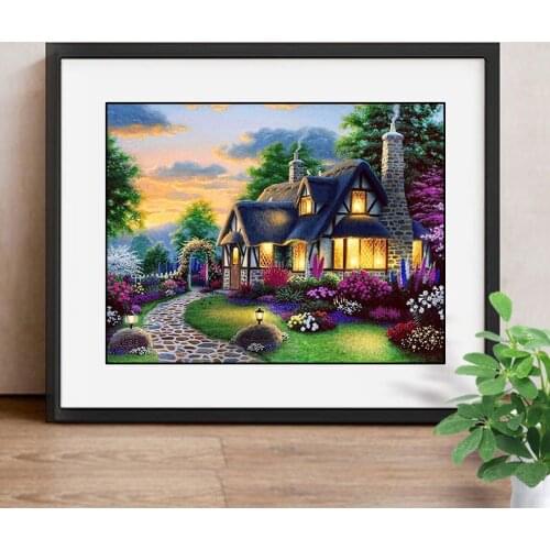 Diamond Embroidery Landscape Home Decoration 5D DIY Diamond Painting Fairytale House Cross Stitch Full Drill Square