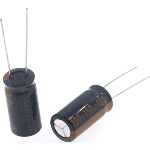 10pcs High frequency low resistance aluminum electrolytic capacitor 100V150UF 150uf100v volume: 10x20
