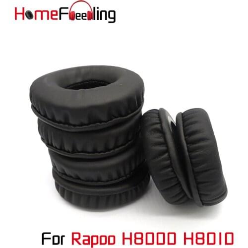 Homefeeling Ear Pads For Rapoo H8000 H8010 Earpads Round Universal Leahter Repalcement Parts Ear Cushions