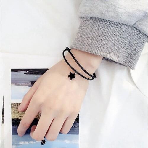 Black Rope Wild Stars Girlfriends Bracelet Adjustable Personality Women Couple Bracelets Gifts