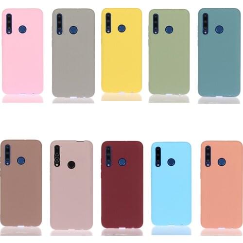 Candy colors Phone Case For Huawei P Smart Plus 2019 Silicone Soft TPU Matte Back Cover For Huawei P Smart Z Y9 Prime 2019