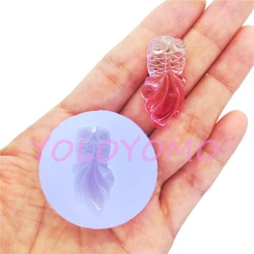 D886YL Kawaii 3D Fish Silicone Mold Sugarcarft Cake Decorating Candy Chocolate Resin Soap Aromatherapy Clay DIY 31.8mm x 14.8mm