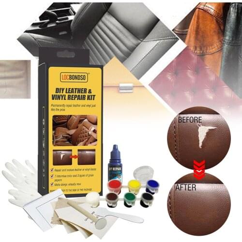 DIY Leather Vinyl Repair Kit For Patch Fabric And Tools Restorer Of Scratch Or Crack On Your Couch For Upholstery Couch Boat