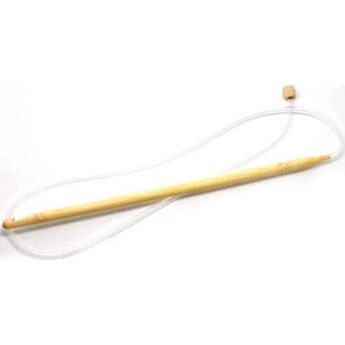 85cm long Bamboo Afghan Tunisian Crochet Hook Needles For DIY Knitting Needles Home Knitting Weave Yarn Crafts Tools, 1 PCs
