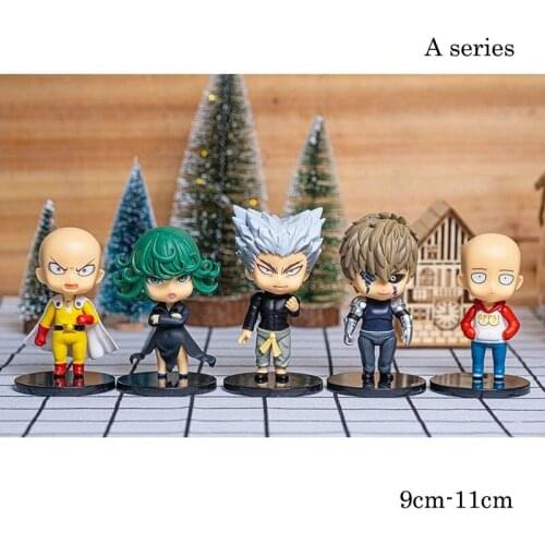 5Pcs/Set Anime ONE PUNCH Genos Saitama Garou Tatsumaki Combat series Figurine Action Figure Ornament Model Toy Movie Collection