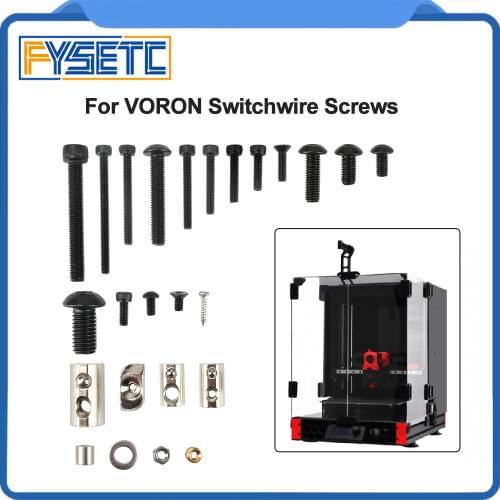 FYSETC Voron Switchwire Fasteners 3d Printer Upgrade Screws And Nuts Kit For VORON Switchwire 3D Printer Screws Full Kit