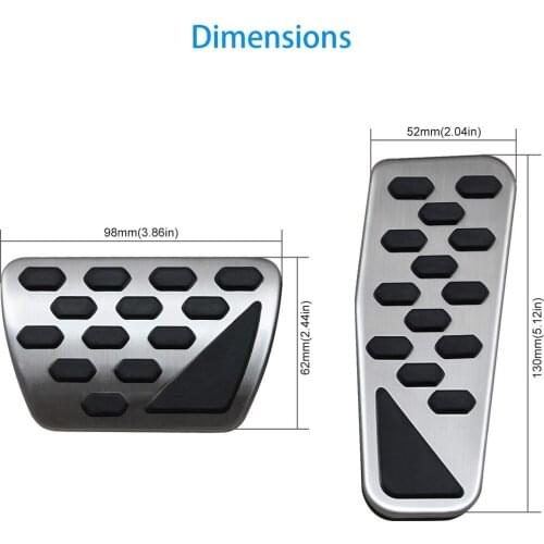 Gas Brake Pedal Cover Set For 2018-2020 Jeep Wrangler Gladiator