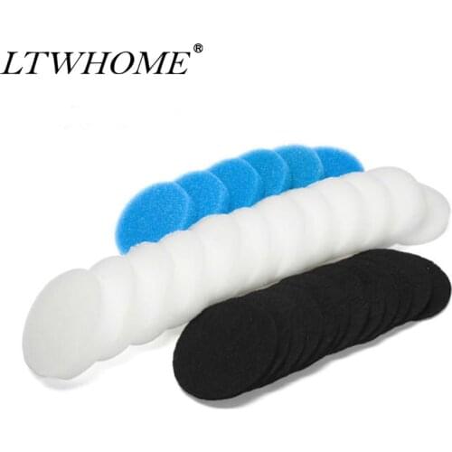 LTWHOME Value Pack of Carbon Filters, Corase Filters and Fine Filters Set Fit for Eheim Ecco Pro 130/200/300 Ecco 2232/2234/2236