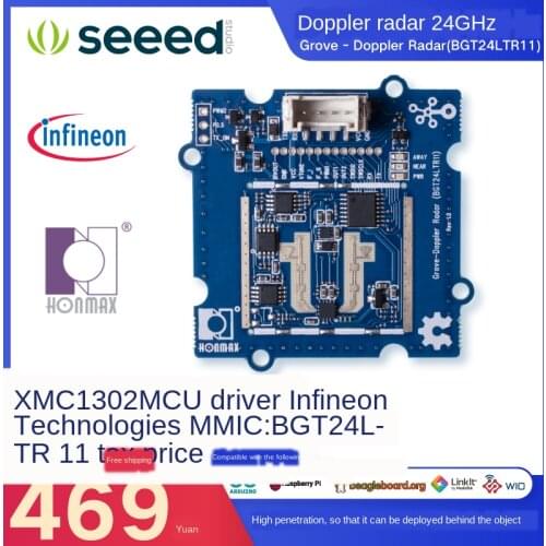 Silicon Millimeter Wave Radar Microwave Radar Sensor Doppler Radar 24GHz Transceiver Bgt24ltr11