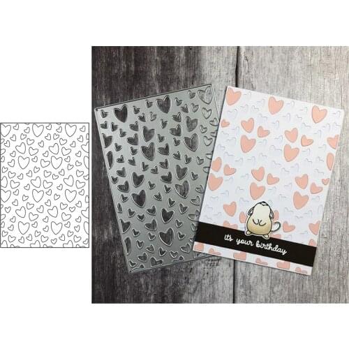 Heart Background Board Cutting Dies Metal Stencils for DIY Scrapbooking Photo Album Paper Cards Craft Decor New 2020 Die