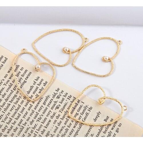 Min order 20pcs/lot handmade alloy hearts shape charms diy jewelry earrings/garments pendants accessory