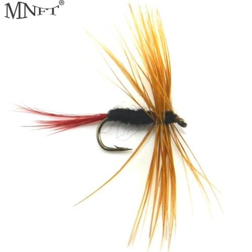 MNFT 10PCS Brown Beard Nymph Mayfly For Trout Lures With Crank Hooks