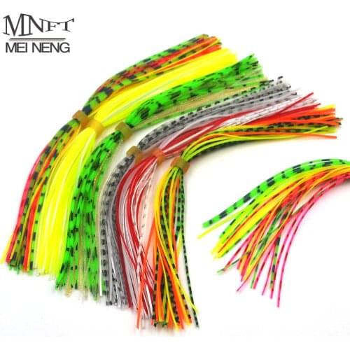 MNFT 12 Bundles 13cm Length Fly Tying Rubber Threads Skirts Silicone Straps for Flies Lure Beard wire Making Random Mixing Color