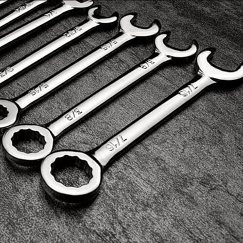 10Pcs 4-11mm Wrench Set Dual-service Labor-saving Chromium Vanadium Steel Assorted Double-headed Wrenches