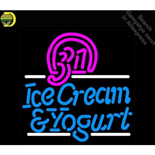 Baskin Robins 31 Flavors Neon Sign Ice Cream neon Light Sign galss tubes Commercial Recreation Rooms Iconic Neon signs for sale