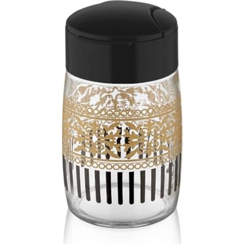 Drop Oval Salt Shaker 100 CC (100 ML) glass Spice Bottle Softcover Transparent Looking Multi-Purpose Black Red White Blue Color