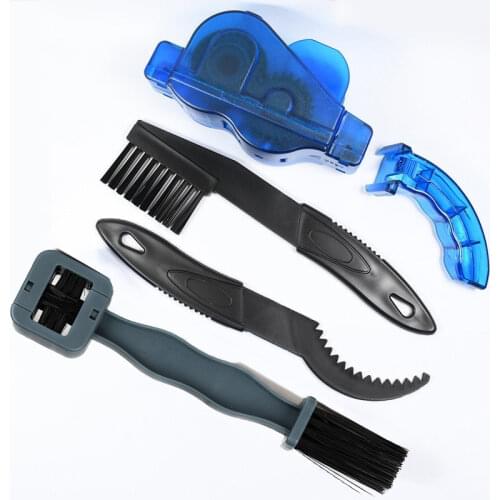 MTB Bicycle Chain Cleaning Brush Plastic Chain Gear Grunge Wheel Brush Portable Bike Motorcycle Cleaning Tool Rim Care Tire