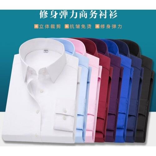 Casual Mens Dress Shirt Long Sleeve Luxury Button Up Silk Cotton Shirt Slim Fit Hand Sewing Fashion No Ironing Western Design